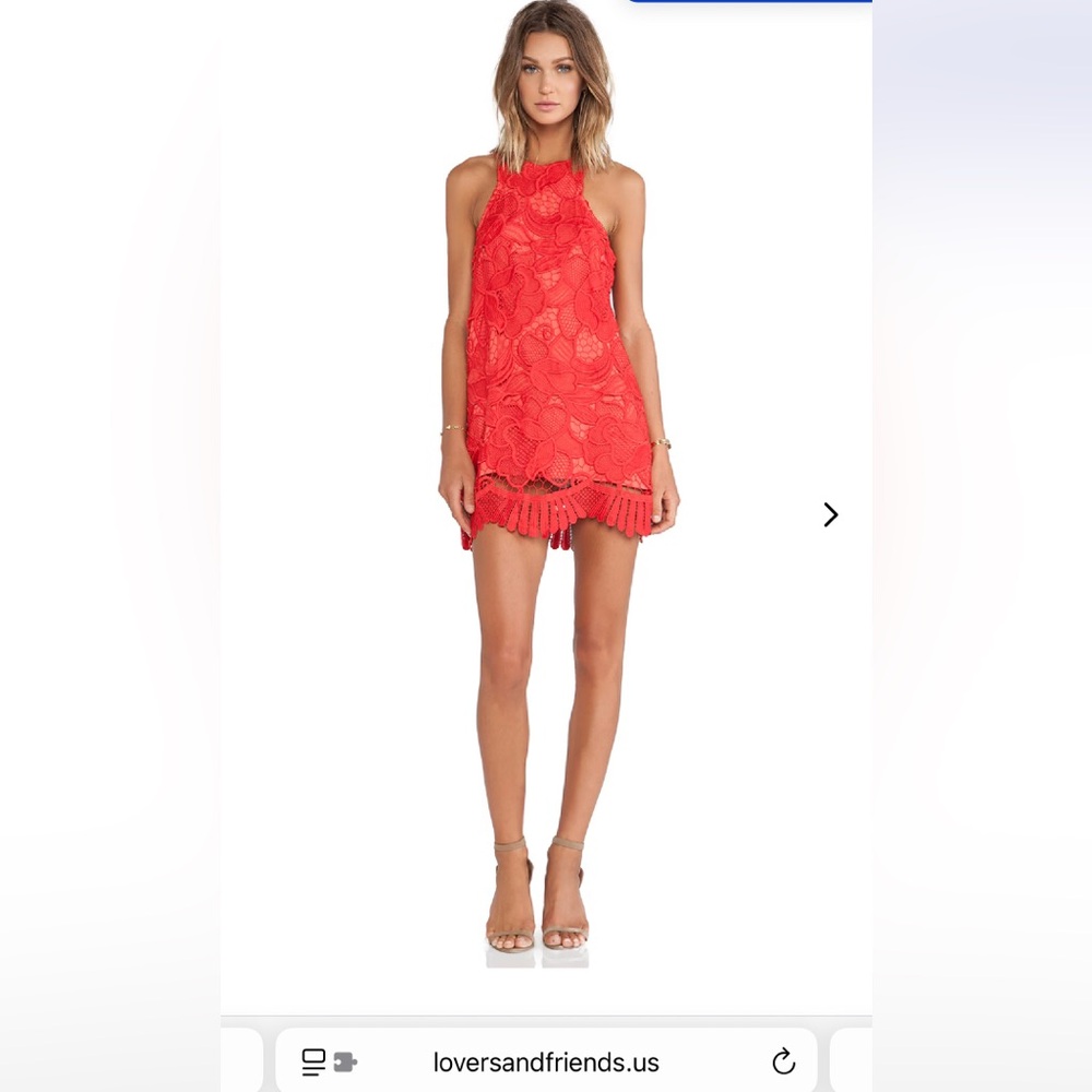 Lovers + Friends Caspian Shift Dress Coral Size Small NWOT